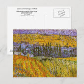 Carte Postale Paysage à Auvers dans la pluie, Vincent van Gogh (Devant / Derrière)