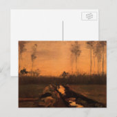 Carte Postale Paysage à Dusk par Vincent van Gogh (Devant / Derrière)