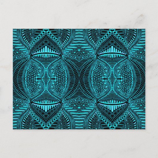 Carte postale Paysage Abstrait bleu (Devant)