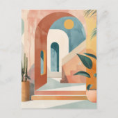 Carte Postale Paysage Abstrait de Boho (10) (Devant)