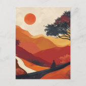 Carte Postale Paysage Abstrait de Boho (19) (Devant)