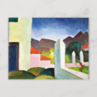 Paysage africain, art abstrait par August Macke
