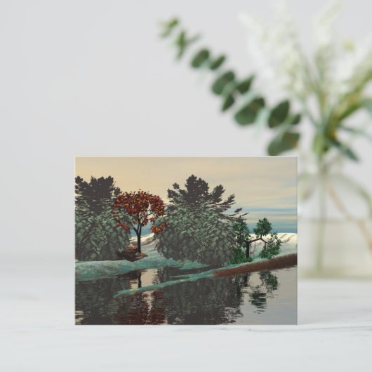 CARTE POSTALE PAYSAGE ALIEN /LAGON EN HYPERION (Debout devant)