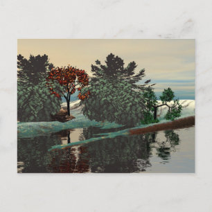 CARTE POSTALE PAYSAGE ALIEN /LAGON EN HYPERION