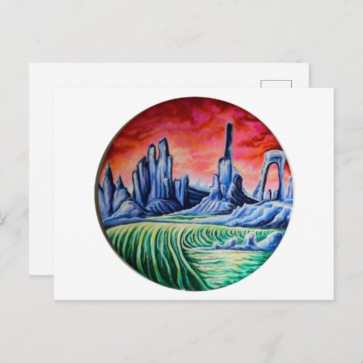 Carte Postale Paysage Alien par Nefertara (Devant / Derrière)