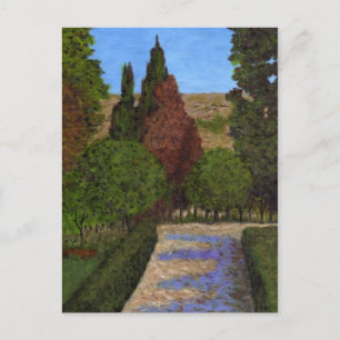 Carte Postale Paysage Art Arbres Parc Peinture