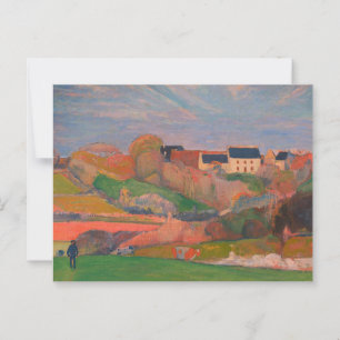 Carte Postale Paysage au Pouldu par Gauguin :