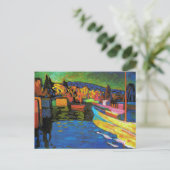 Carte Postale Paysage Automne Avec Bateaux (Debout devant)