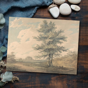 Carte Postale Paysage avec arbres et figures - Joseph Mallord
