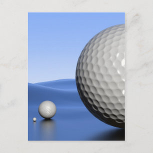 Carte Postale Paysage avec balles de golf