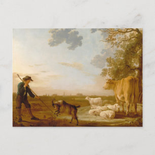 Carte Postale Paysage avec bovins Aelbert Cuyp