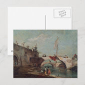 Carte Postale Paysage avec Canal (Devant / Derrière)