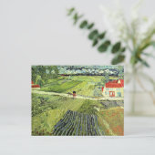 Carte Postale Paysage avec Carrosse et Train (Debout devant)