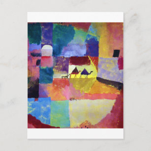 Carte Postale Paysage avec chameaux, Paul Klee