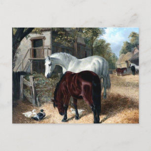 Carte Postale Paysage avec chevaux