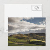 Carte Postale Paysage Avec Collines Et Nuages Au-Dessus (Devant / Derrière)