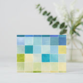 Carte Postale Paysage avec des Carrés multicolores (Debout devant)
