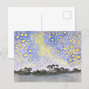Carte Postale Paysage avec des étoiles Henri Edmond Cross