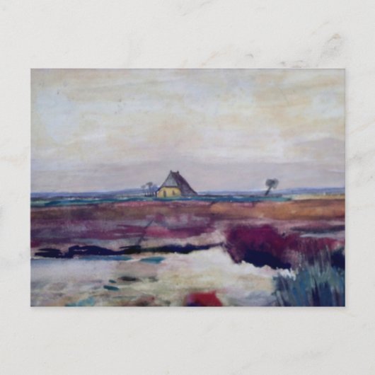 Carte Postale Paysage avec ferme, Vincent van Gogh Art (Devant)
