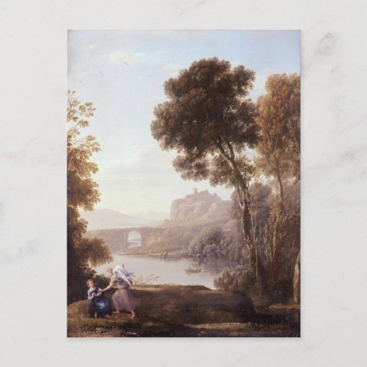 Carte Postale Paysage avec Hagar et l'Ange, 1646 (Devant)