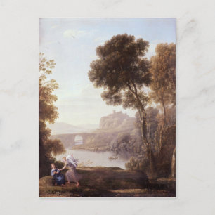 Carte Postale Paysage avec Hagar et l'Ange, 1646