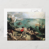 Carte Postale Paysage avec la chute d'Icarus - 1558 (Devant / Derrière)