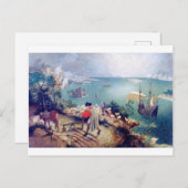 Carte Postale Paysage avec la chute d'Icarus, Pieter Bruegel (Devant / Derrière)