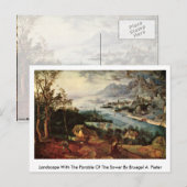 Carte Postale Paysage Avec La Parabole De La Puissance Par Brueg (Devant / Derrière)