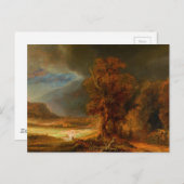 Carte Postale Paysage avec le Bon Samaritain par Rembrandt (Devant / Derrière)