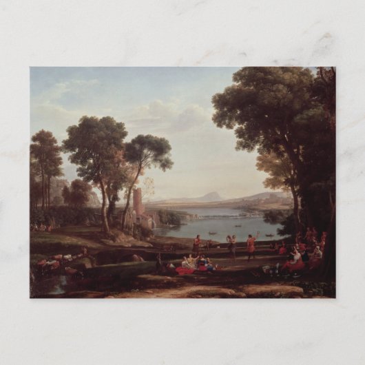Carte Postale Paysage avec le mariage d'Isaac (Devant)
