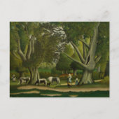 Carte Postale Paysage avec Milkmaits par Henri Rousseau (Devant)