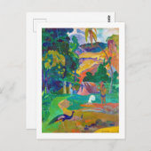 Carte Postale Paysage avec Peacocks, Gauguin (Devant / Derrière)