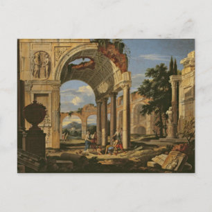 Carte Postale Paysage avec ruines, 1673