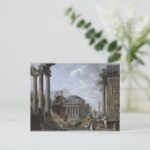 Carte Postale Paysage avec ruines romaines (Debout devant)