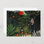 Carte Postale Paysage avec singes par Henri Rousseau (Devant / Derrière)