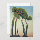 Carte Postale Paysage avec Trees, 1911 (Devant / Derrière)