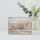 Carte Postale Paysage avec une maison de paysans, années 1640 (Debout devant)