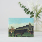 Carte Postale Paysage avec vache par Henri Rousseau (Debout devant)