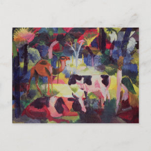 Carte Postale Paysage avec vaches et chameau