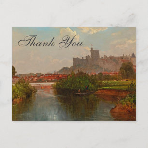 Carte Postale Paysage avec vue sur le château de Windsor Merci