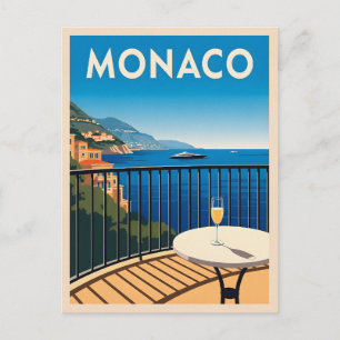 Carte Postale Paysage balnéaire du Vintage voyage rétro Monaco