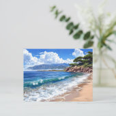 Carte Postale Paysage Balnéaire pittoresque. (Debout devant)