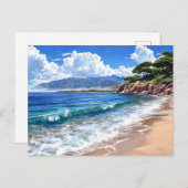 Carte Postale Paysage Balnéaire pittoresque. (Devant / Derrière)