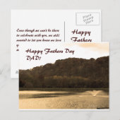 Carte Postale Paysage, Bonne Fête des pères PÈRE ! (Devant / Derrière)