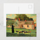 Carte Postale Paysage, célèbre oeuvre de Winslow Homer (Devant / Derrière)