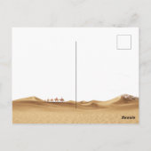 Carte Postale Paysage chameau décor désert soleil sec (Dos)