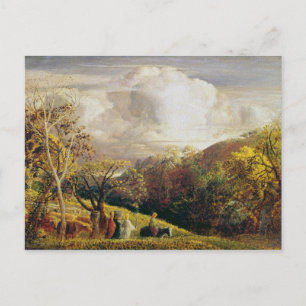 Carte Postale Paysage, chiffres et bétail