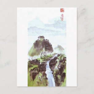 Carte postale Paysage chinois de Mountain River Va