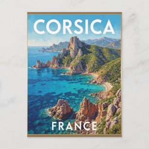 Carte Postale Paysage côtier accidenté de l'île de Corse France