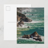 Carte Postale Paysage côtier avec vagues (Devant / Derrière)